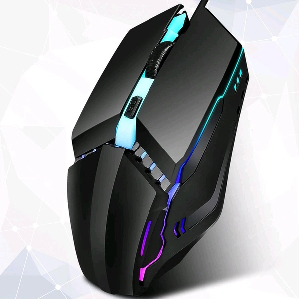 USB Wired Mouse, Ergonomic Design Gaming Mouse, Colorful Luminous Optical Mouse 4D, 4-Buttons, High Performance PC Gaming Mouse Adjustable DPI 800 / 1200 / 1600 (1 Pc)