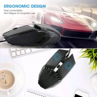USB Wired Mouse, Ergonomic Design Gaming Mouse, Colorful Luminous Optical Mouse 4D, 4-Buttons, High Performance PC Gaming Mouse Adjustable DPI 800 / 1200 / 1600 (1 Pc)