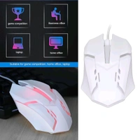 USB Wired Mouse, Ergonomic Design Gaming Mouse, Colorful / Lighting Luminous Optical Mouse, High Performance PC Gaming Mouse 1200 DPI, X1 (1 Pc / Wihte)
