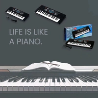 Piano Musical Keyboard With Mic 37 Music Key Keyboard For Kids Toy 