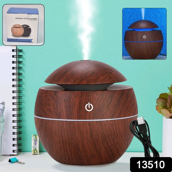Altrasonic Aromatherapy Humidifier for Home, Bedroom, Living Room, Bathroom, Office, Car, Travel USB Air Diffuser LED Lights Ultrasound Air Humidifier Essential Oil Aromatherapy Machine USB Desktop (130 ML / 1 Pc)