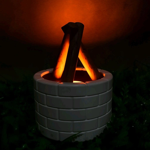 Bonfire Shaped Diffuser Essential Oil Diffuser Multi Function Flame Oil Diffuser for Yoga Office SPA | 1 Flame Diffuser Humidifier 1 Data Cable (1 Pc)