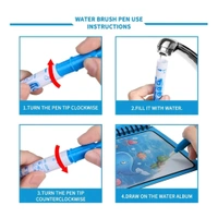 Magic Water Quick Dry Book Water Coloring Book Doodle with Magic Pen Painting Board - Pack Of 1