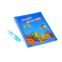 Magic Water Quick Dry Book Water Coloring Book Doodle with Magic Pen Painting Board - Pack Of 1