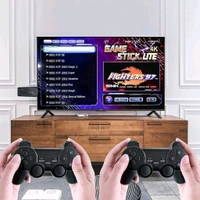 Wireless Controller Gamepad Gaming Console with 10,000+ Games, HD Game Sticks Output, and 2.4GHz Wireless Controller Video Games with 64gb Memory Card for TV Plug and Play, Dual Player
