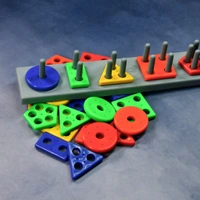 Geometric Brick - 5 Angle Matching Column Blocks for Kids - Preschool Educational Learning Toys.