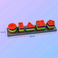 Geometric Brick - 5 Angle Matching Column Blocks for Kids - Preschool Educational Learning Toys.