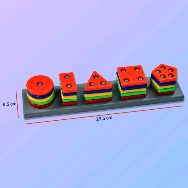 Geometric Brick - 5 Angle Matching Column Blocks for Kids - Preschool Educational Learning Toys.