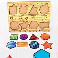 Wooden Puzzle Learning Educational Board of Triangles | Different Triangles Shape Puzzle Boards and Gift for Toddlers & Kids Puzzle for Early Childhood Development (1 Set / 28×20 Cm)
