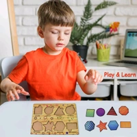 Wooden Puzzle Learning Educational Board of Triangles | Different Triangles Shape Puzzle Boards and Gift for Toddlers & Kids Puzzle for Early Childhood Development (1 Set / 28×20 Cm)
