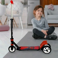 Basic Kids Ride On Leg Push Scooter for Boys and Girls (4 - 8 Years Old Kids) Foldable Scooter Cycle with Height Adjustment for Boys and Girls Multicolor (1 Pc / 3 Wheel) 
