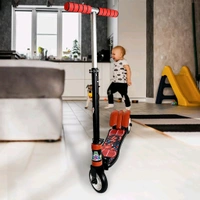 Basic Kids Ride On Leg Push Scooter for Boys and Girls (4 - 8 Years Old Kids) Foldable Scooter Cycle with Height Adjustment for Boys and Girls Multicolor (1 Pc / 3 Wheel) 
