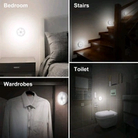 Wireless Battery Operated LED Motion Sensor Wall Light for Hallway, Wardrobe, Basement, Cupboard, Garage (Multicolor)  - Pack Of 1