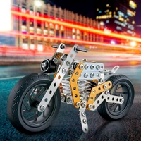 Metal DIY Bike Building Blocks for Kids | Educational & Learning Blocks for Kids | Creative Mechanical Construction Engineering Kit 8+ 