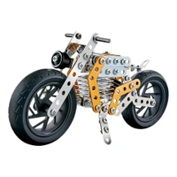 Metal DIY Bike Building Blocks for Kids | Educational & Learning Blocks for Kids | Creative Mechanical Construction Engineering Kit 8+ 