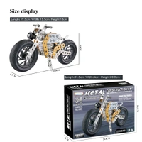 Metal DIY Bike Building Blocks for Kids | Educational & Learning Blocks for Kids | Creative Mechanical Construction Engineering Kit 8+ 