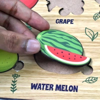Wooden Puzzle Learning Educational Board of Fruits | Different Fruits Shape Puzzle Boards and Gift for Toddlers & Kids Puzzle for Early Childhood Development