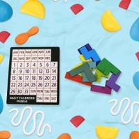 Wooden Daily Calendar Puzzle | A-Puzzle-A-Day | Wooden Challenging Puzzle for Kids & Adults for Every Day Every Year Fit for Office Home Decor School Desktop Coffee Table Gift for Children