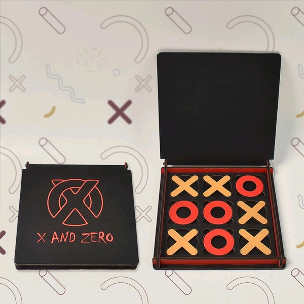 X & Zero Wooden Board Game | Board Games for Adults and Kids | Games for Kids | Kids Brain Development