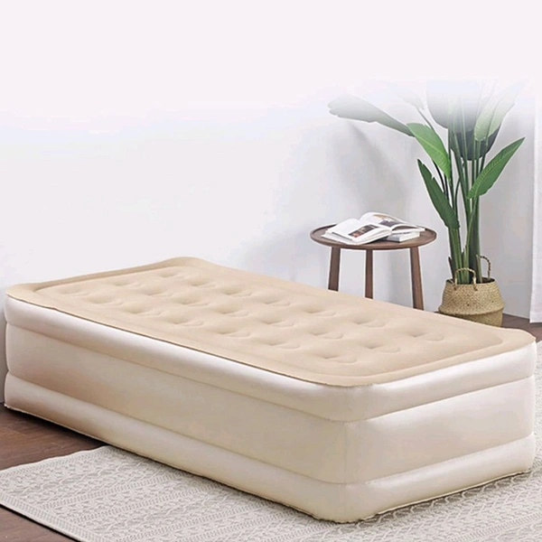 Portable Inflatable Bed Folding Lazy Bed Collapsible Three-layer Airbag Strong Pressure Resistance For Travel Or Home Use, Air Mattress Plush Top Surface Blow Up Bed for Home & Camping (190x100x40 Cm / 1 Pc) - Prepaid Orders Only Accepted!