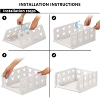 3-Layer Foldable & Stackable Multipurpose Storage Organizer Rack for Kitchen, Closet, Bathroom & Laundry – Tool-Free Assembly