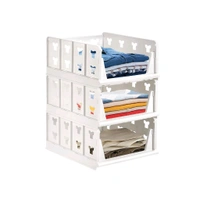 3-Layer Foldable & Stackable Multipurpose Storage Organizer Rack for Kitchen, Closet, Bathroom & Laundry – Tool-Free Assembly