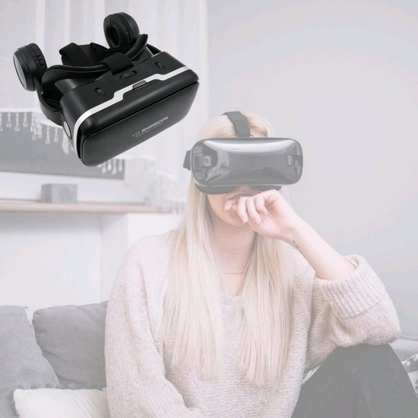 3D / HD VR Glasses Virtual Reality Goggles Headset for iOS for Android Smartphone VR Goggles-For 3D VR Movies Video Games with Headphones 