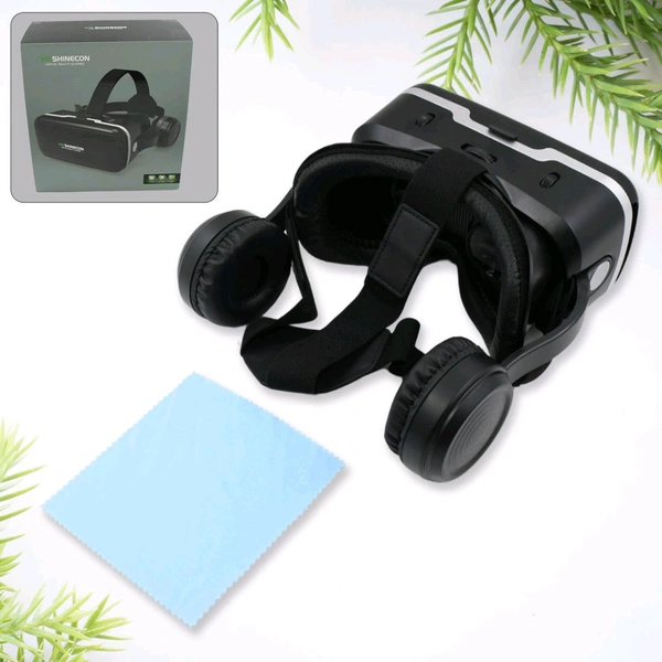 3D / HD VR Glasses Virtual Reality Goggles Headset for iOS for Android Smartphone VR Goggles-For 3D VR Movies Video Games with Headphones 