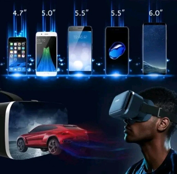 VR Pro Virtual Reality 3D Glasses Headset with Adjustable Lenses & Comfortable Fit – Immersive Experience for Gaming & Movies