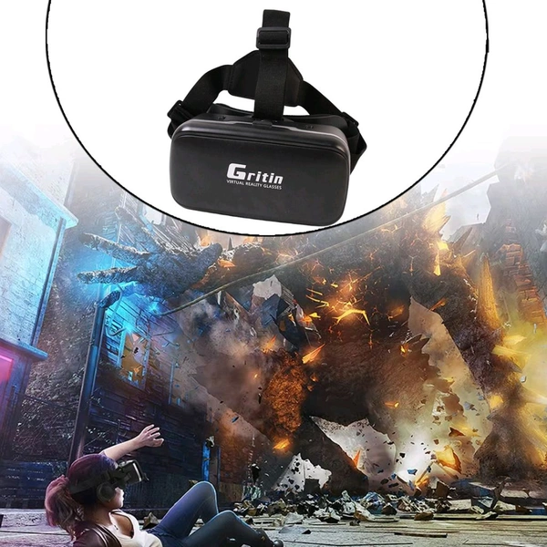 VR Virtual Reality 3D Glasses Headset, 3d VR Headset Compatible with iPhone & Android Virtual Reality VR Goggles For 3D VR Movies Video Games (1 Pc)