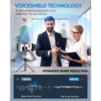 Intelligent Noise Cancelling Wireless Clip-On Microphone for Type-C & iPhone – AI VoiceShield, 164FT Range, Real-Time Sync