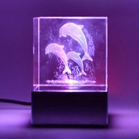 3D Mix Design LED Light Base With Speaker – Stunning Ocean-Inspired Desk Decor Crystal Mix, LED Light Base, USB Charging for Birthday, Wedding Anniversary, Women’s, ular, Gift for Wife, Girlfriend, Husband