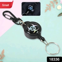 Safety Anti-Lost Retractable Key Chain, Steel Wire for Keys, ID Cards, Badge Holders, Keychains, Outdoor Camping Steel Rope Burglar Keychain Stalker Soft Shell Retractable Key Chain