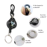 Safety Anti-Lost Retractable Key Chain, Steel Wire for Keys, ID Cards, Badge Holders, Keychains, Outdoor Camping Steel Rope Burglar Keychain Stalker Soft Shell Retractable Key Chain