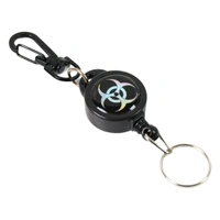 Safety Anti-Lost Retractable Key Chain, Steel Wire for Keys, ID Cards, Badge Holders, Keychains, Outdoor Camping Steel Rope Burglar Keychain Stalker Soft Shell Retractable Key Chain