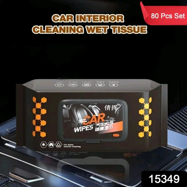 Car Dashboard Scratch Remover Tissue | Car Cleaning Wipes for Bike, Car Leather Seat, Accessories | Glass Window Cleaner Disposable Travel Portable Removes Dirt (80 Pcs Set)
