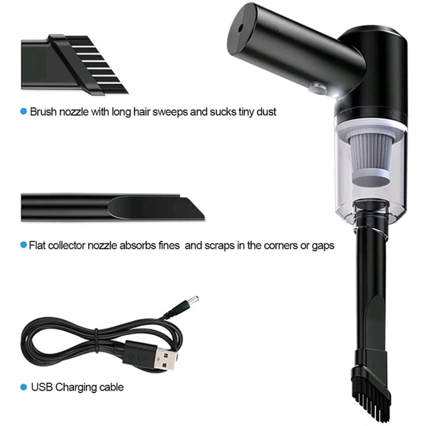  Vacuum Cleaner Dust Collection 2 in 1 Car Vacuum Cleaner 120W High-Power Handheld Wireless Vacuum Cleaner Home Car Dual-use Portable USB Rechargeable