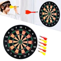 Indoor and Outdoor Magnetic Score Dartboard Kit with 6 Soft Darts (17 Inch)
