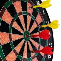 Indoor and Outdoor Magnetic Score Dartboard Kit with 6 Soft Darts (17 Inch)