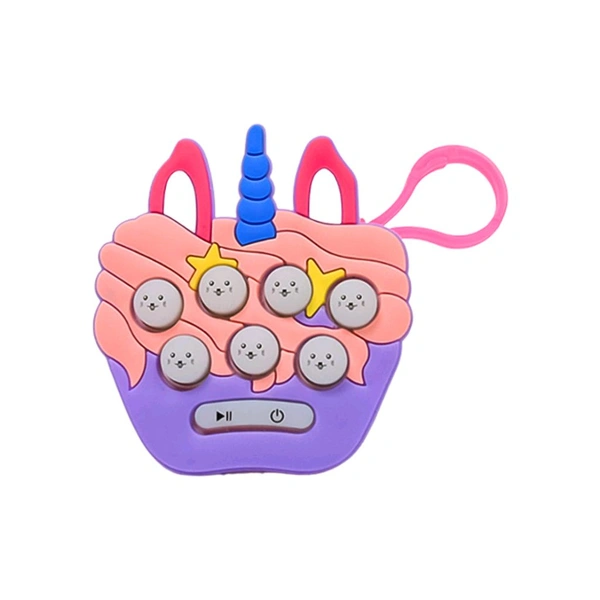 Mini Game Keychain, hack a Mole Memory Game, Light Up Game Sensory Toys, Mini Push Bubbles Game with Keychain & Music Game, Multiple Game Modes Fast Push Game Toddler Toys for 3+ Years (1 Pc)