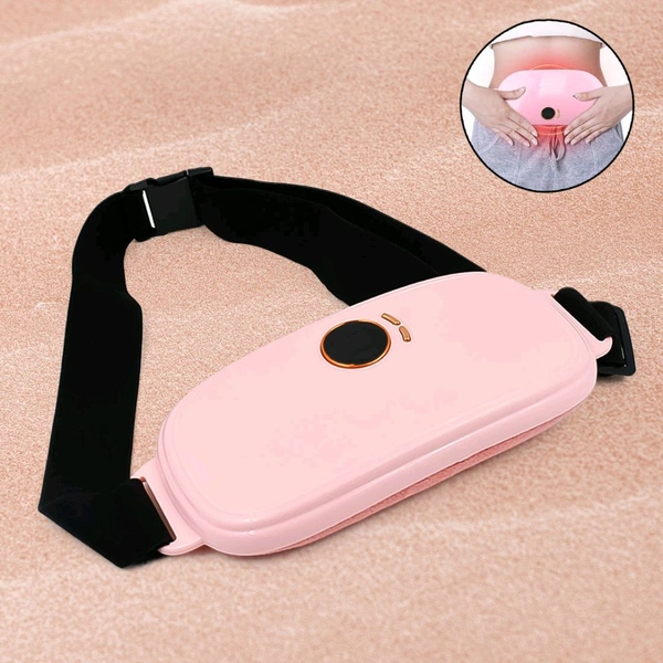 Rechargeable Smart Warm Palace Belt With Heating and vibrating Relieve Period Cramp Pain Menstrual Waist Belt for Cramp Period Care (1 Pc)