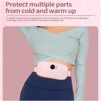 Rechargeable Smart Warm Palace Belt With Heating and vibrating Relieve Period Cramp Pain Menstrual Waist Belt for Cramp Period Care (1 Pc)