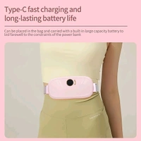 Rechargeable Smart Warm Palace Belt With Heating and vibrating Relieve Period Cramp Pain Menstrual Waist Belt for Cramp Period Care (1 Pc)
