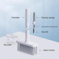 5 in 1 Multi-Function Soft Dust Clean Bush for Computer Cleaning, with Corner Gap Duster Keycap Puller Remover for Gamer Pc