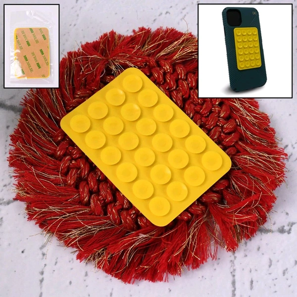 Suction Phone Case / Holder Mount, Silicone Adhesive Phone Accessory for iPhone and Android, Hands-Free Fidget Toy Mirror Shower Phone Holder, Selfies (3 Pc / Mix Color)

