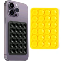 Suction Phone Case / Holder Mount, Silicone Adhesive Phone Accessory for iPhone and Android, Hands-Free Fidget Toy Mirror Shower Phone Holder, Selfies (3 Pc / Mix Color)
