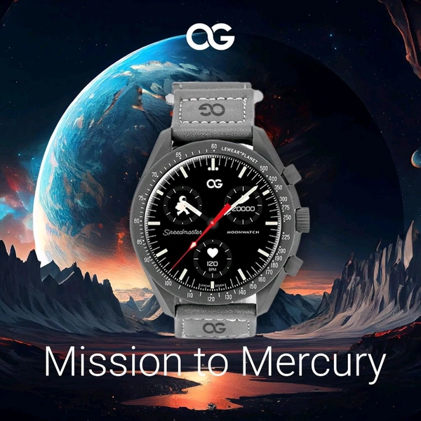 OriGen SpaceX Smart Watch for Men & Women, 1.28 Round dial AmoLed Display, AI Voice Assistant, 15 Days Battery On Standby, IP68 Water Resistant, BT Calling - 1 Month Cybzone Warranty, Saturn-Grey