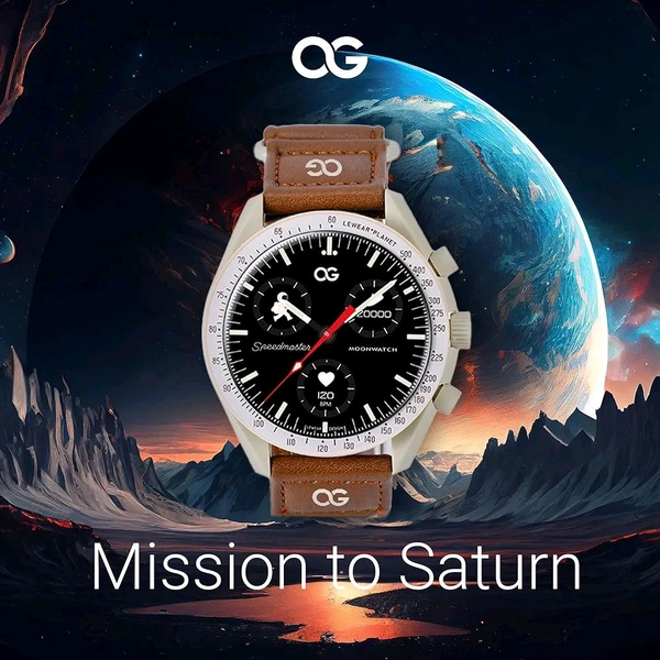 OriGen SpaceX Smart Watch for Men & Women, 1.28 Round dial AmoLed Display, AI Voice Assistant, 15 Days Battery On Standby, IP68 Water Resistant, BT Calling - 1 Month Cybzone Warranty, Mercury-Brown