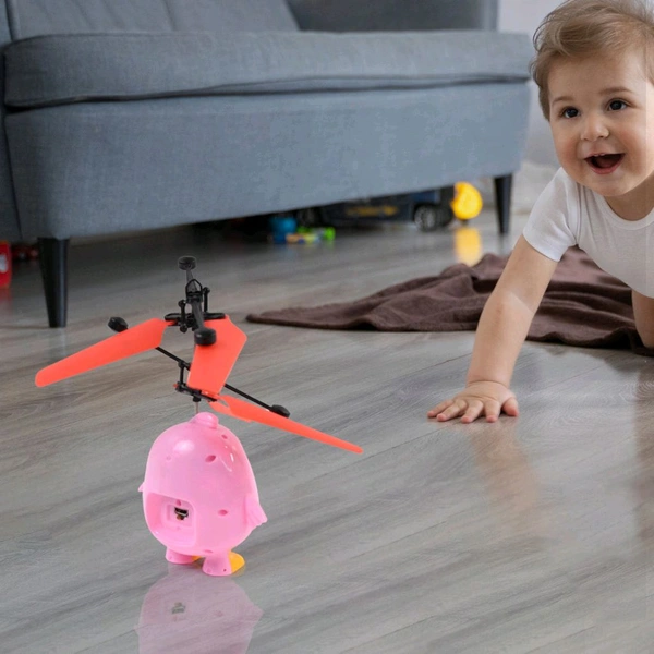 Flying Bird RC Toy with LED & Remote Control – Pink Owl Design (1 Set)