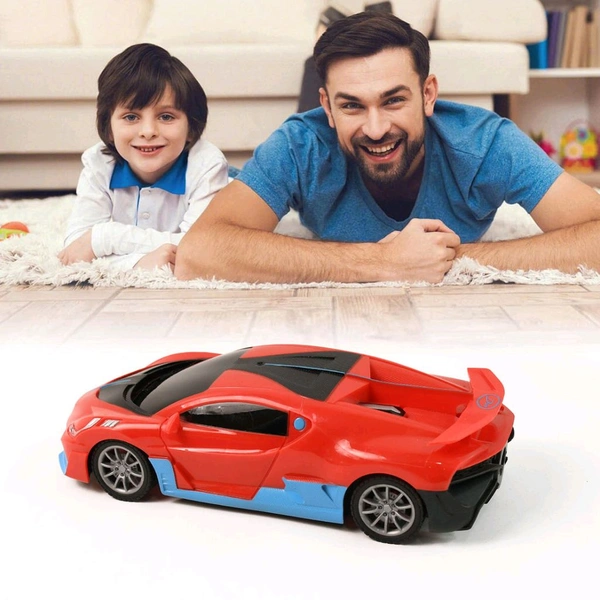 High-Speed RC Sports Car with Spray Exhaust Effect – USB Rechargeable Remote Control Racing Car with LED Lights & Stylish Design (1 Set)